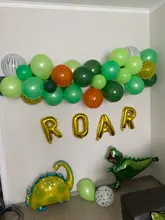 Balloons-Set Confetti Birthday-Party-Decorations Air-Globos Olive Jungle-Safari Animal