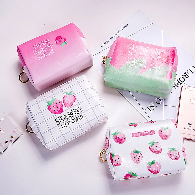 

Cute Mini Women's Coin Purse Holder Wallet Money Bags Key Card Wallet Zippered Portable Travel Storage Bag Kit Organizer Bag