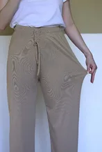 Suave comodidad pantalones de las mujeres de 2021 nueva Alta cintura pantalones verano Pantalones Mujer Pantalones de seda de hielo-tobillo longitud pantalones largos de Mujer Pantalones