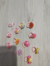 Anillo de fruta bonita para niñas, sortija Multicolor de colores, fruta bonita, traje de princesa, 12 Uds.