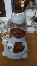 Alimentador automático de mascotas, para perros y gatos, depósito de comida de 2.2L y de agua de 528ml, suministro lento de comida