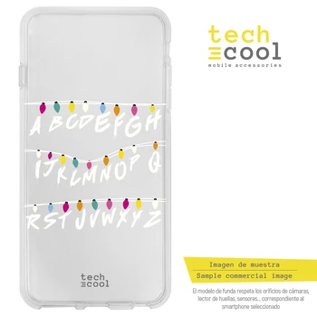 

FunnyTech®Stand case for BQ Aquaris Silicone X5 Stranger things transparent white letters