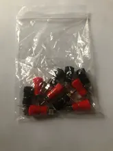 Socket-Connector Banana-Plugs Binding-Post 4mm Nickel-Plated Black Red 10pcs Nut DIY