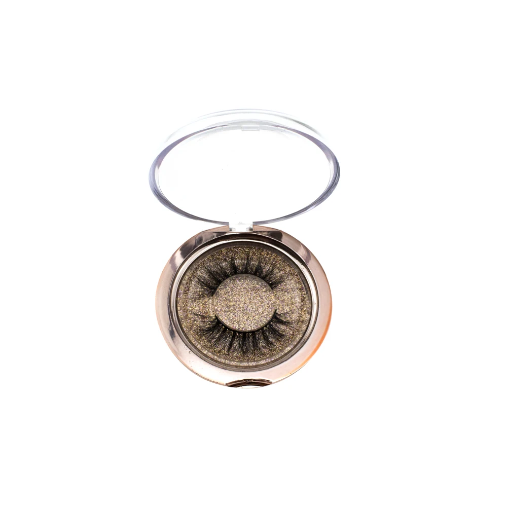 

Wholesale Custom Eyelashes Packaging Free Design Private Label Logo Sticker 25mm Mink Lashes Circle Acrylic Boxes