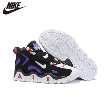 

Origina Nike AIR BARRAGE MID QS Men Vintage Air Cushion Breathable Outdoor Sports Sneakers Basketball Shoes