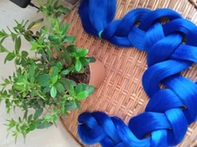 Lisigirl-extensiones de pelo trenzado sintético, trenzas largas Jumbo de 82 pulgadas y 165 g/paquete, Color púrpura, rosa, gris, azul puro