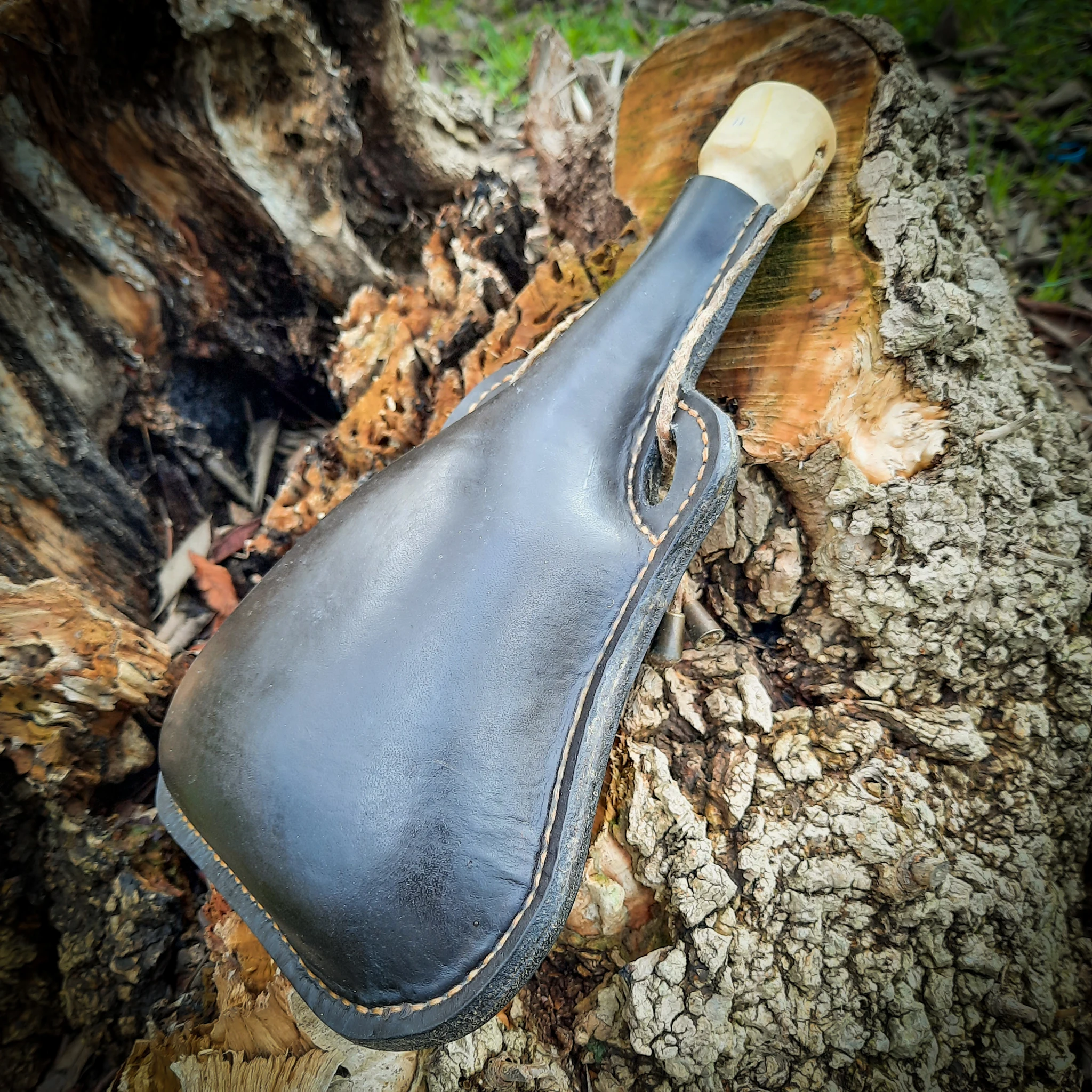 Garrafa de Água Ferramenta ao ar Acampamento Cozinha Cantina Bushcraft Engrenagem Artesanal Maple Madeira Rolha Livre Couro Vegetal
