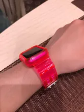 Correa de silicona transparente para Apple Watch Series Se 6 5 4 3 2, banda de 40mm 44mm para Iwatch Se 5 4 3, Correa impermeable de 38mm 42mm