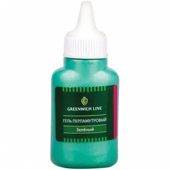 

Gel with sequins Greenwich line for decorating Green, 40 ml