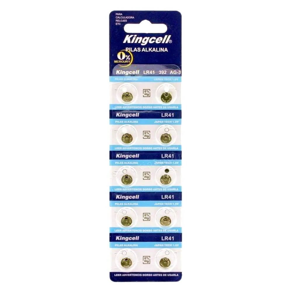 Pilas de botón | alcalinas | AG3 | 1,5 V | 10 uds --- LR41 192 392 LR736 SR736W