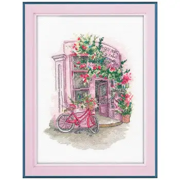 

1204 set for embroidery Aries 'favorite cafe '16 × 21 cm