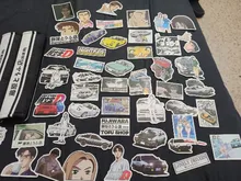 Pegatinas iniciales D para ordenador portátil, 10/30/50 Uds., bricolaje, nevera, guitarra, equipaje, monopatín, teléfono, bicicleta, impermeable, pegatina de Graffiti, juguetes para niños