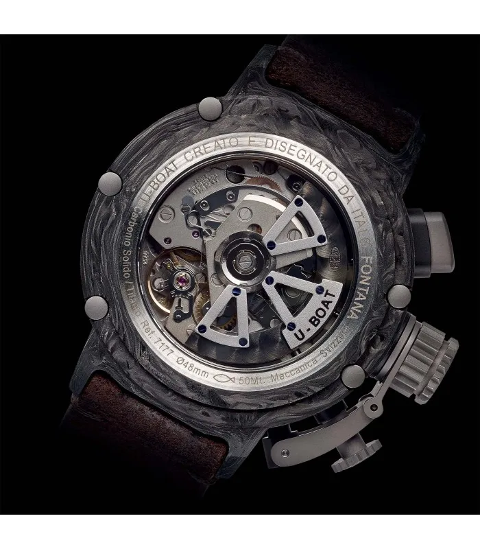 U-BOAT часы Химера 48 мм CHRONO CARBON GMT Ограниченная серия 199 7177