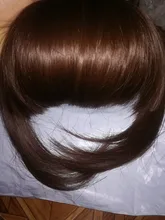 SHANGZI-Peluca de cabello sintético con flequillo, de pelo Natural con flequillo postizo, color negro, marrón claro, alta temperatura
