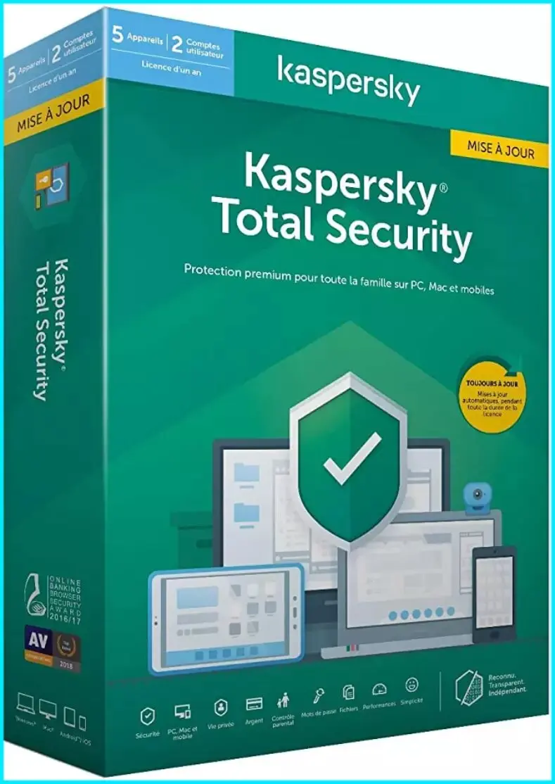 Kaspersky-Dispositivo de seguridad Total 2021, 3 dispositivos, 1 año, PC, Mac, Android, código en línea