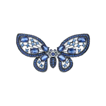 

Silver brooch with spinel and cubic zirconia sunlight sample 925