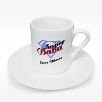 

Personalized Super Dad Design Turkish coffee Cup-2