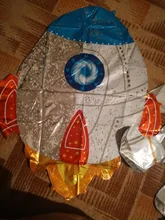 Astronaut Balloon Rocket-Foil Helium Globos Birthday-Party-Decor Outer-Space Galaxy Kids