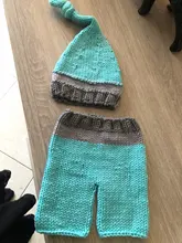 Traje de punto de ganchillo para recién nacido, accesorios para fotografía