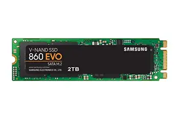 

Samsung MZ-N6E2T0BW EVO M.2-SSD solid state disk, 860 megabytes/s, color: green/black, 2 TB