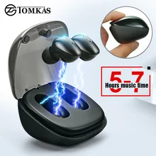 TOMKAS TWS Bluetooth 5,0 Беспроводные наушники для телефона настоящие беспроводные стерео мини наушники спортивные басы гарнитура с микрофоном