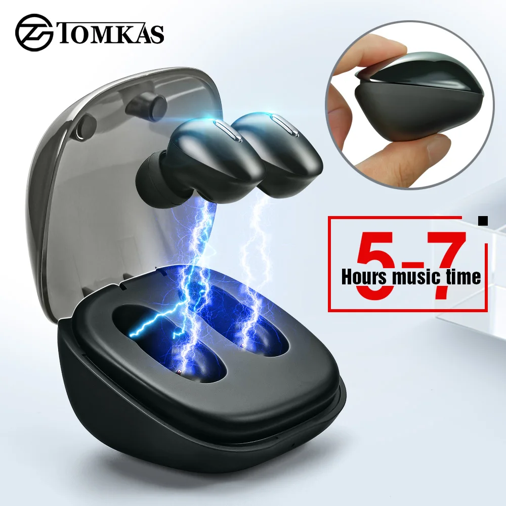 1291.22руб. 30% СКИДКА|TOMKAS TWS Bluetooth 5,0 Беспроводные наушники для телефона настоящие беспроводные стерео мини наушники спортивные басы гарнитура с микрофоном-in Наушники и гарнитуры from Бытовая электроника on AliExpress - 11.11_Double 11_Singles' Day