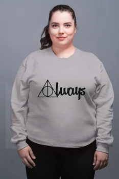 

Angemiel Wear Harry Potter Always Gray Female Sweatshirt