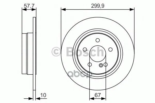 Тормозной Диск Задний 0986479s92 Bosch арт. 0986479S92
