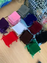 Lote de 50 unidades de bolsitas de terciopelo de colores, bolsitas de terciopelo con cordón, 5x7cm, 7x9cm, 8x10cm, 9x12cm