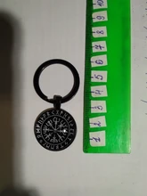 LLavero de pirata vikingo Vegvisir, colgante de cristal con patrón de brújula vikinga, el mejor regalo