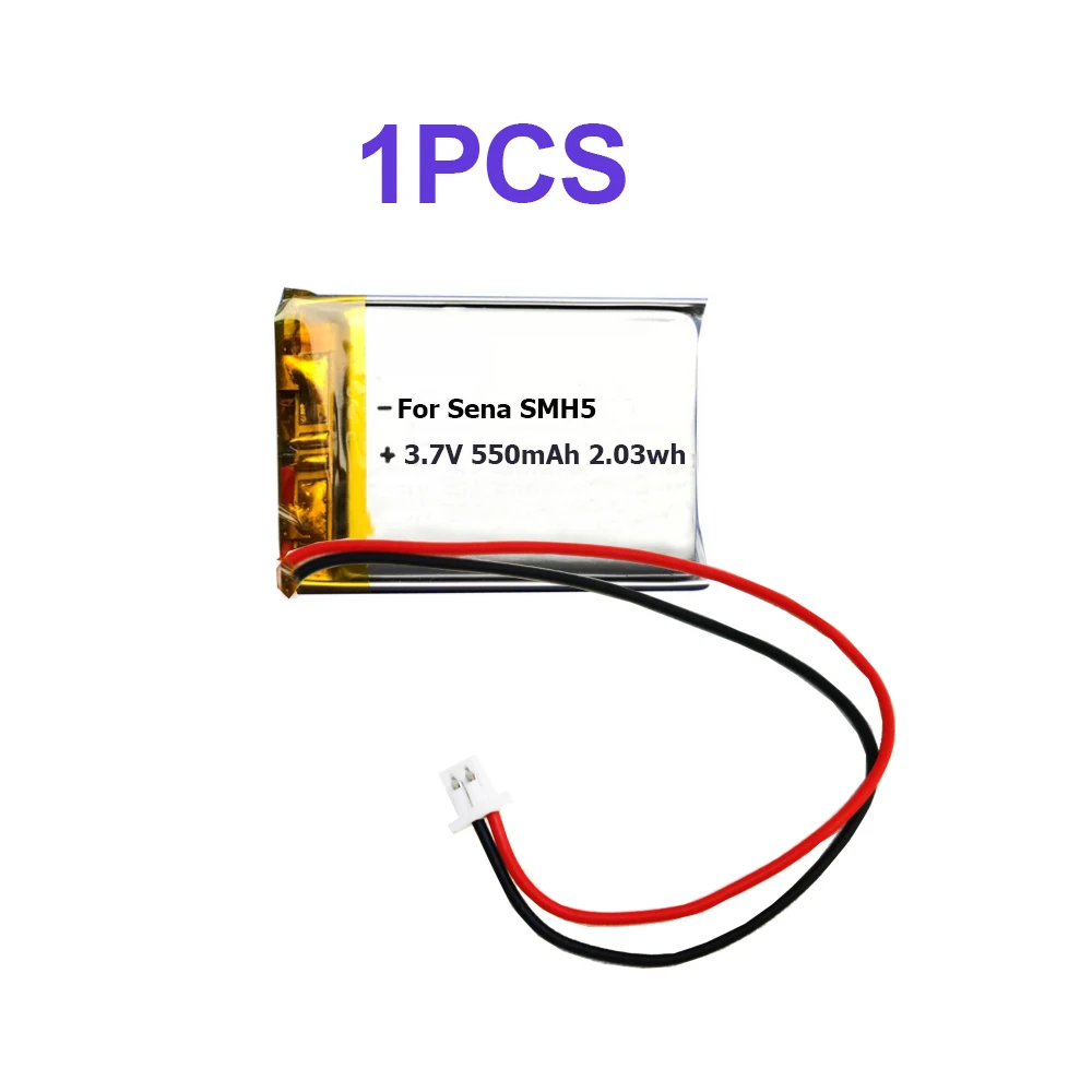 2PCS 3.7V 550MAh untuk Sena SMH5 Motor 