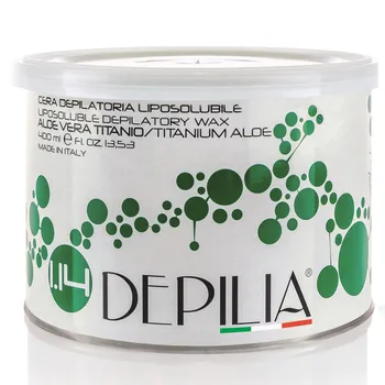 

JAR DEPILATORY WAX FAT SOLUBLE ALOE TITANIUM 1. 14 400 ML HAIR REMOVAL