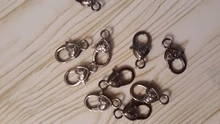 10 unids/lote ganchos de broche de langosta de mono de plata antigua para collar pulsera cadena accesorio de joyería para manualidades hallazgos 26*15MM