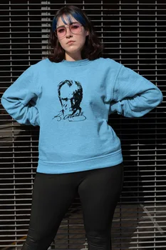 

Angemiel Wear ATATURK Portrait Blue Women Sweatshirts