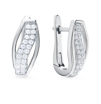 

Silver earrings with cubic zirconia sunlight sample 925