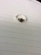 Anillos de Cuentas de Perlas de agua dulce pequeños para mujer, piedra Natural ajustable hecha a mano, regalo de Navidad, regalo de fiesta para niña