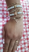 Pulsera de cadena multicapa con hojas mezcladas para mujer, 31 estilos, bohemio, mapa de letras, cristal geométrico, pentagrama infinito