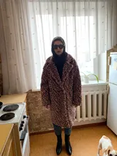 Coats Teddy Bear-Jackets Faux-Fur Leopard Female Long Women Luxury Outerwear Thick Winter