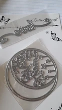 Troqueles de corte de Metal para manualidades, troqueles de corte de Metal con letras de luna y estrella, tarjeta de papel para álbum de recortes, troquelado artesanal
