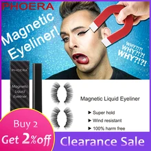 PHOERA Магнитная жидкая подводка для глаз Макияж инструмент пять магнитных накладных ресниц 3D накладные ресницы TSLM1