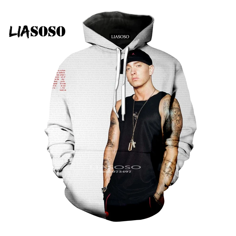 LIASOSO/ дизайн, модные толстовки Harajuku с 3D принтом, пуловер Eminem Vs 2PAC, спортивный костюм с капюшоном в стиле хип-хоп, Повседневная Толстовка - Цвет: CAMEL