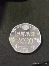 Monedas de calaveras conmemorativas para eventos, insignia de arte de la moneda conmemorativa, he superado 2020 monedas para amigos, familiares regalos creativos, 2020