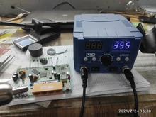 Estación de soldadura SMD de 800W, pistola de aire caliente eléctrica de calor rápido 2 en 1, soldador eléctrico de BGA refundido con pantalla Led