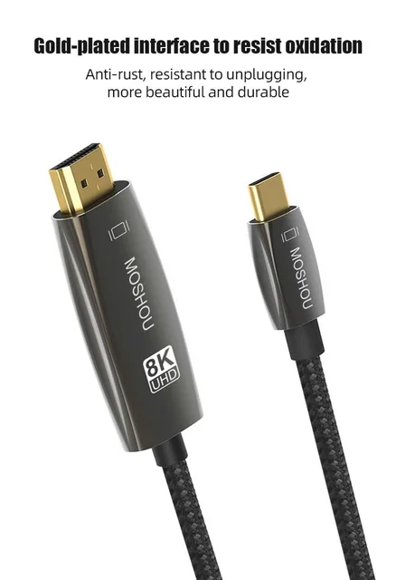 8K USB C a HDMI Cable 2m tipo C a HDMI 2,1 convertidor 4K120Hz para Samsung  Huawei MacBook Pro Air iPad Pro UHD TV proyector - AliExpress