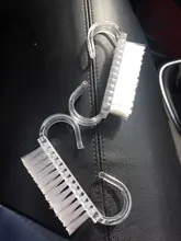 Cepillo de limpieza de uñas para manicura, cepillo de limpieza de uñas para cuidado del polvo, suave, rosa, para pedicura, portátil