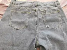 Pantalones vaqueros con estampado de dibujos animados para mujer, pantalón harén para niña, pantalón vaquero de cintura alta para mujer de talla grande