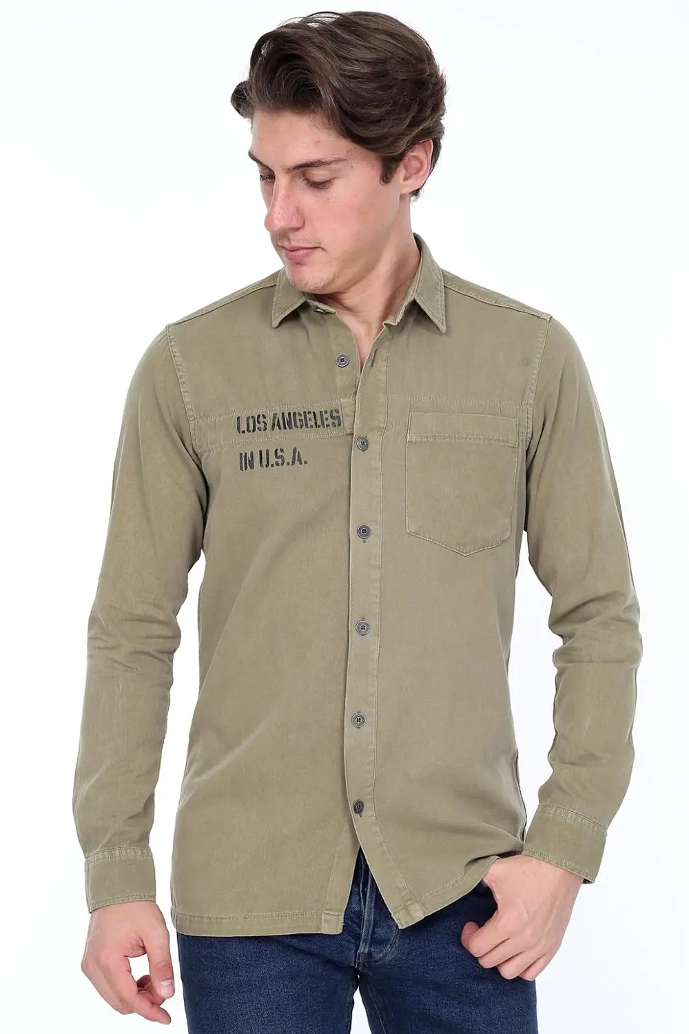 

RIV-SD MENS SHIRT JACKET MILITARY SAFARI For Men 2020 STYLE SLIM FIT %100 COTTON REAL EUROPEAN SIZE ISTANBUL