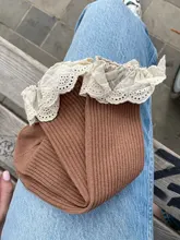 Primavera nueva 4 par/lote calcetines de niñas bebé largo Calcetines niños de la longitud de la rodilla de algodón suave bebé NIÑOS Calcetines de 1-6 años hasta la rodilla calcetines de encaje