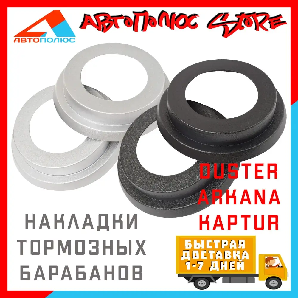 Накладки на тормозные барабаны для Renault Duster / Arkana Kaptur декоративные накладки Рено