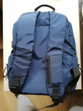 Mochila USB de nailon para hombre, bolsa de viaje resistente al agua, de Color puro, sencilla, ligera, deportiva, Color negro y gris